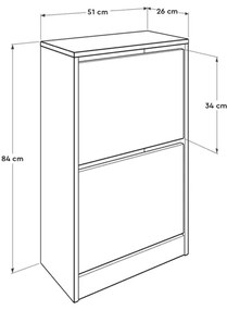 Scarpiera 84x51 cm bianca