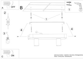 Sollux  SL.1157 - Faretto TAVO 2xE27/15W/230V calcestruzzo