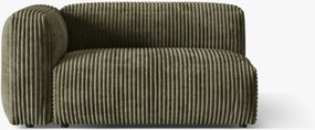 Modulo con bracciolo Martina in velluto a coste – 160x106 cm