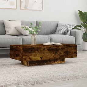 Tavolino Da Salotto Rovere Fumo 100x49,5x31cm Legno Multistrato /