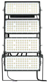 Faro Modulare LED 800W IP66, 167lm/W, Dimmerabile DALI - INVENTRONICS Colore  Bianco Naturale 4.000K, Scegli l'angolo di illuminazione Asimmetrica 50°, Scegli le staffe dei moduli Orientabili