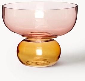 Vaso di design in vetro soffiato rosa/ambrato Show, alt. 21 cm