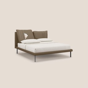 Giselle letto moderno con cuscini testata regolabili con tasche in microfibra impermeabile T11 marrone