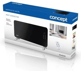 Concept KS4010 - Termoconvettore elettrico 2000W IP24 nero+telecomando