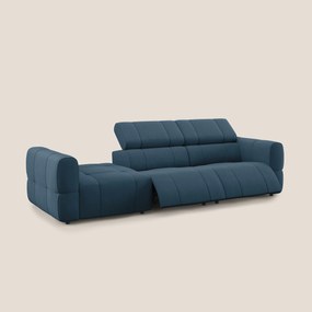 Giotto Divano con terminale e opzione relax elettrico in microfibra effetto velluto impermeabile T09