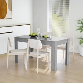 Tavolo da pranzo grigio cemento 140x74,5x76cm legno multistrato
