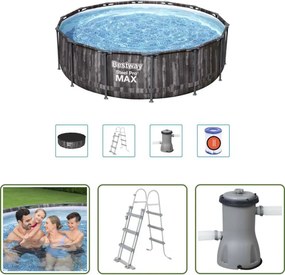 Piscina con filtro - Bestway Set Piscina Steel Pro MAX Rotonda 427x107 cm