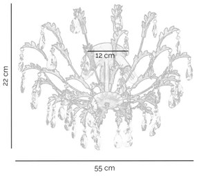 ONLI - Plafoniera TERESA 3xE14/6W/230V bronzo