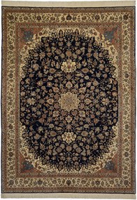Isfahan Tappeto 250 x 350 Blu (Cina) Annodato A Mano