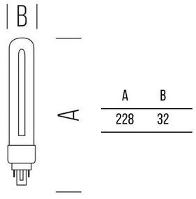 AL 670lm 7,2W G23 WW