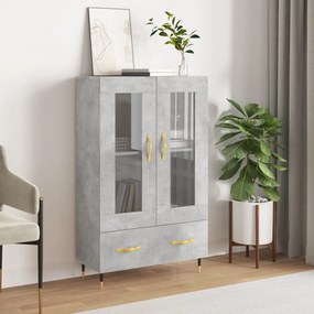 Credenza Grigio Cemento 69,5x31x115 Cm İn Legno Multistrato /