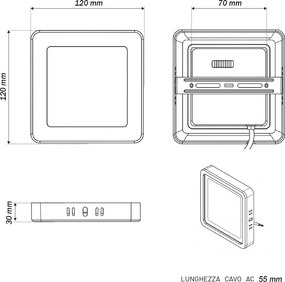 Plafoniera LED Quadrata 6W 120x120mm CCT Bianco Variabile - LEDISENS Colore Bianco Variabile CCT