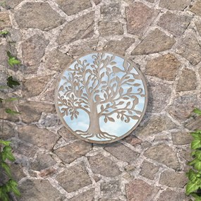 Specchio Da Giardino Sabbia 40x2,5 Cm İn Ferro Rotondo Esterno /