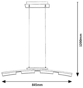 Rabalux 2957 - Lampadario LED dimmerabile su corda EUCALIPTO LED/20W/230V