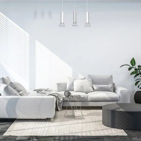 Lampadario su corda DANTE 3xGU10/25W/230V bianco/cromo lucido