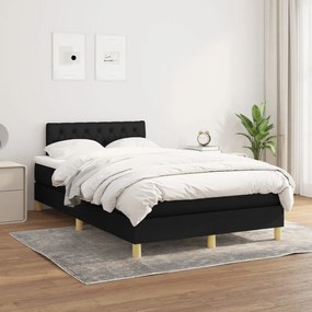 Giroletto A Molle Con Materasso Nero 120x200 Cm İn Tessuto /