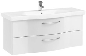 Mobile da bagno sospeso sotto lavabo L 115 x H 49 x P 48.1 cm bianco lucido, 2 cassetti PELIPAL Solitaire