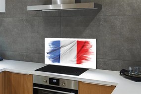 Pannello paraschizzi cucina Bandiera della Francia 100x50 cm
