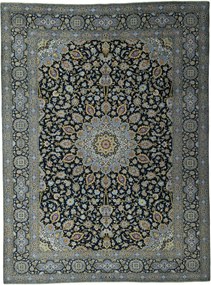 Kashan Tappeto persiano 410 x 310 Blu (Iran) Annodato A Mano