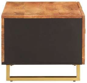 Tavolino da salotto marrone e nero 80x50x40 cm legno di mango