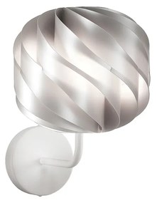 Applique Moderna Globe 1 Luce In Polilux Silver Made In Italy