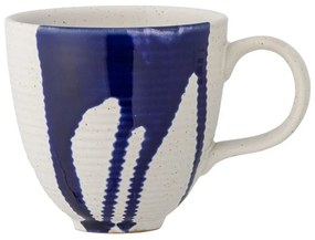 Tazza in gres bianco e blu 310 ml Okayama - Bloomingville