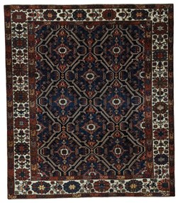 Bakhtiar Tappeto 330x380 Blu (Iran) Annodato A Mano