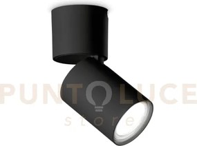 Toby faretto ip20 nero 1 luce attacco gu10 lampadina inclusa