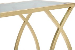 Tavolo contenitore con piano in vetro 25,5x45,5 cm Glam - Mauro Ferretti