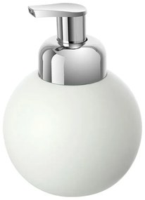 Dispenser Sapone in Ceramica Bianco con Erogatore di Schiuma Oslo