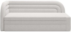 Divano color crema allungabile/con contenitore con penisola a sinistra e rivestimento in bouclé 223 cm Fabillo – ELTAP