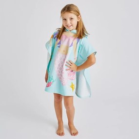 Poncho per neonato in cotone azzurro Mermaid - Catherine Lansfield