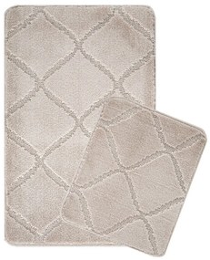 Set di tappetini per il bagno marrone chiaro 2 pz 50x80 cm Cizgili – Foutastic