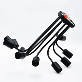 Lampadario a plafone TRINITY 10xE27/15W/230V nero