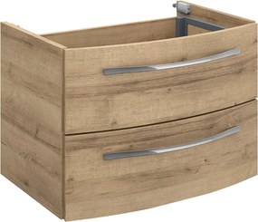 Mobile da bagno sospeso sotto lavabo L 70 x H 48 x P 48 cm rovere, 2 cassetti PELIPAL Image