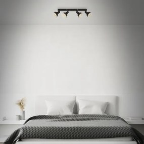 Brilo - Faretto RETRO 4xE14/25W/230V nero