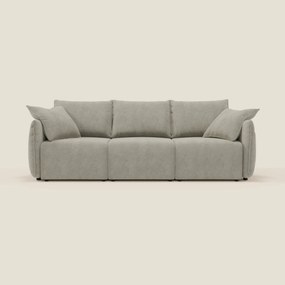 Flexar divano con 3 sedute allungabili schienale in piuma d'oca in bouclé impermeabile T07 beige