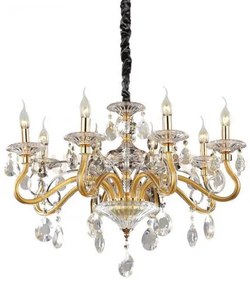Negresco lampadario sospeso con dettagli in vetro e cristallo finit...