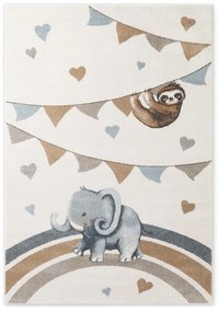Tappeto per bambini crema 160x230 cm Walk like an Elephant Rainbow Party - Villeroy&Boch