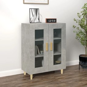 Credenza grigio cemento 69,5x34x90 cm in legno multistrato