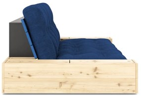 Divano letto in velluto a coste blu 244 cm Base - Karup Design