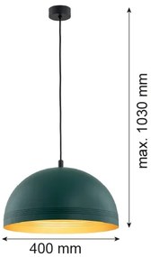 Argon 8243 - Lampadario a sospensione con filo BONITA 1xE27/15W/230V verde