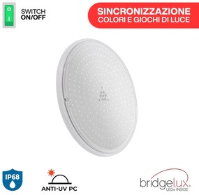 Lampada LED PAR56 Slim 18W 12V AC RGB  Non Richiede Telecomando - Ultrasottile Colore RGB