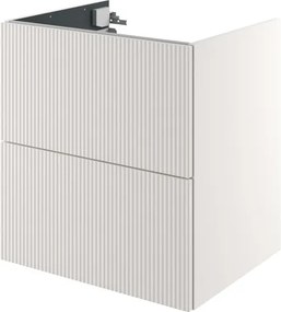 Mobile da bagno porta lavabo Neo Groove L60 X P48 X H70 due cassetti lino cannettato