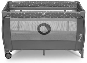 Lionelo - Lettino da viaggio STEFI PLUS Grigio/Bianco