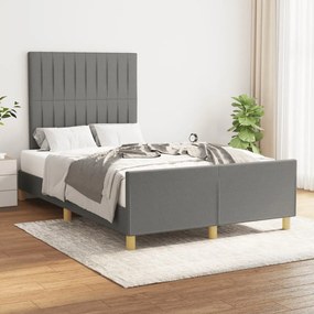 Giroletto Senza Materasso Grigio Scuro 120x200 Cm Tessuto /
