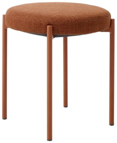 Sgabello color terracotta in metallo impilabile Pelican – Unique Furniture