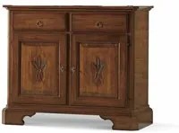 Madia credenza 2 porte in legno massello tinta noce 114x49x95