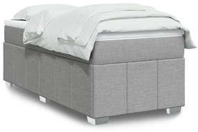Giroletto A Molle Con Materasso Grigio Chiaro 80x200 Cm Tessuto /