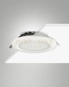 Peggy faretto da incasso 12w 4000k 1850lm  bianca ip44 dimmerabile ...